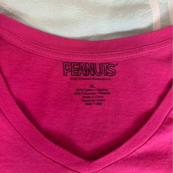 Peanuts Fuchsia Tee - Picture 3 of 3